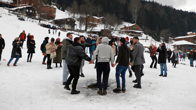 Ayder Yaylası'nda yılbaşı yoğunluğu